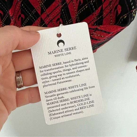 New Marine Serre white line diamant top